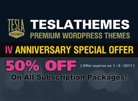 Teslathemes 4th Anniversary Deal
