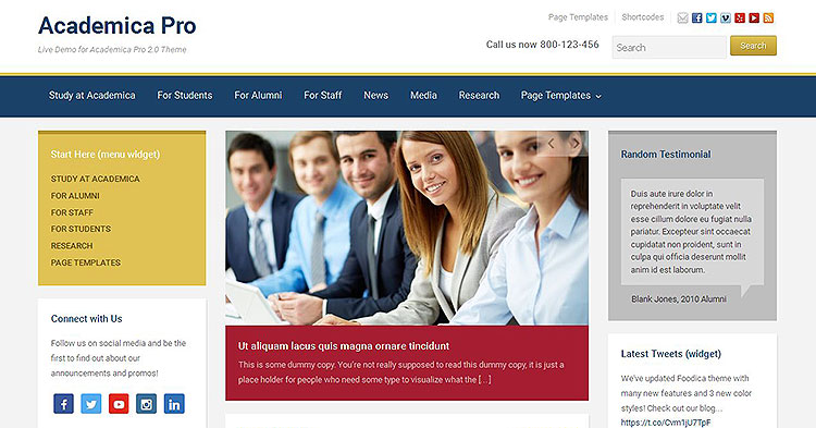 Academica Pro Education WP Theme