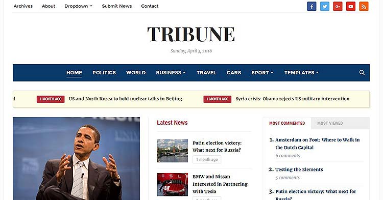 Download Tribune Newspaper WP Theme now!