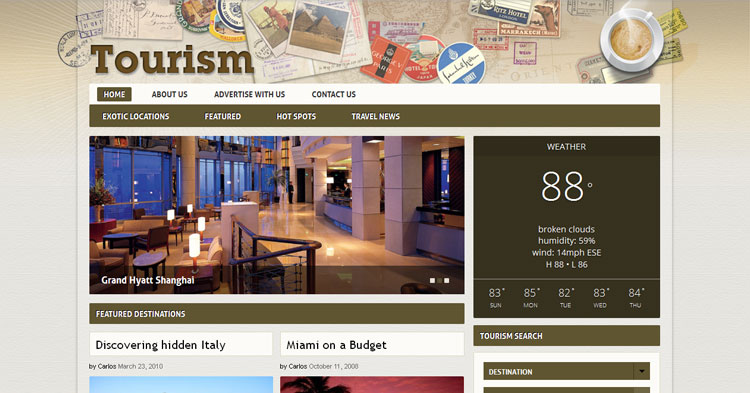 Tourism WordPress Theme