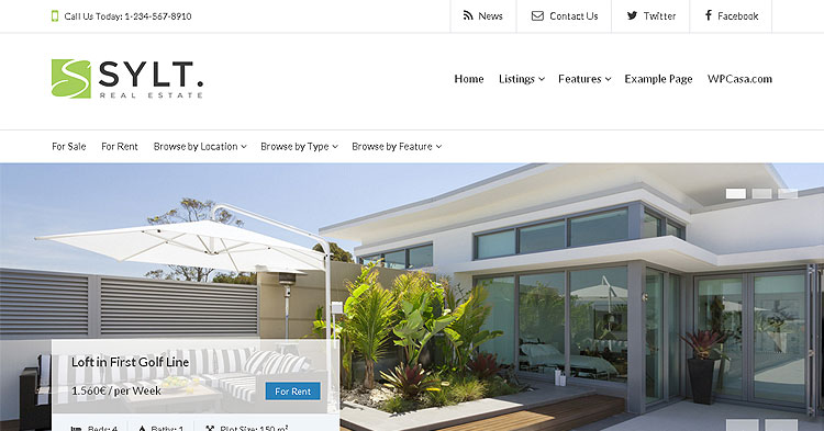 Download Sylt Real Estate WP Theme now!