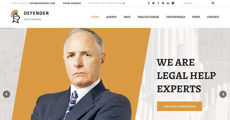 Defender – Attorney & Lawyer WP Theme