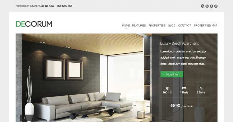 Download deCorum Real Estate WordPress Now!