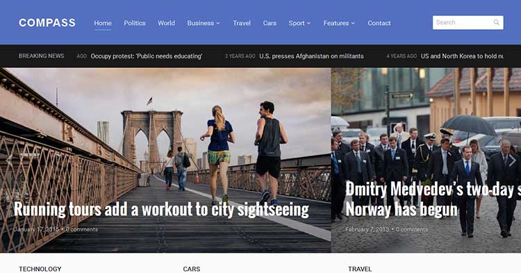 Compass WordPress Magazine Theme