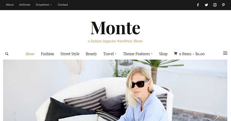 Monte Magazine Blog WordPress Theme