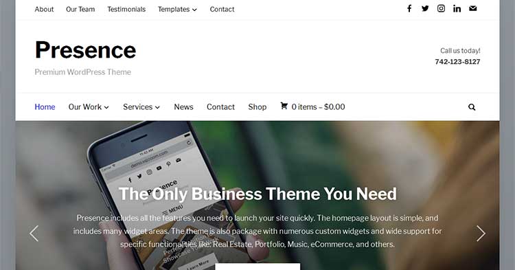 Presence Multipurpose WordPress Theme