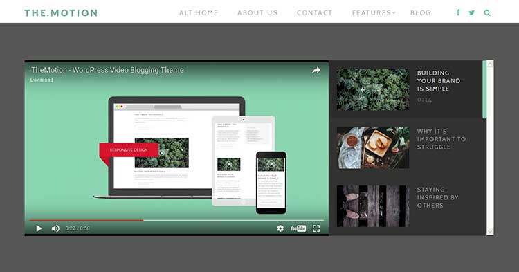 TheMotion Video Blogging WP Theme