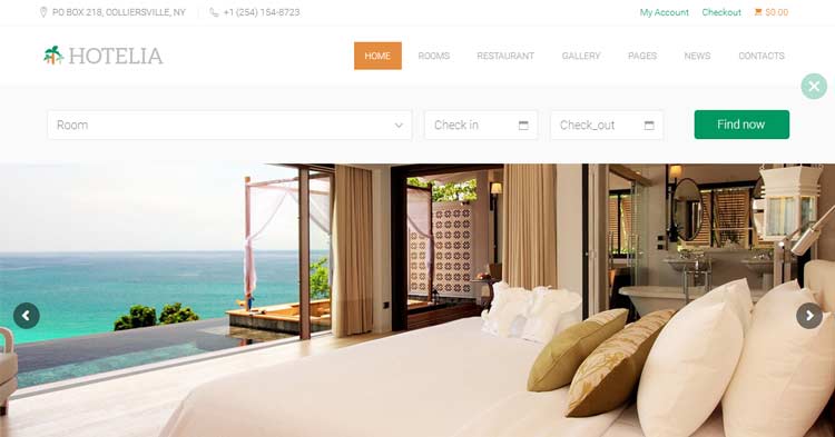 Hotelia WordPress Theme for Hotels