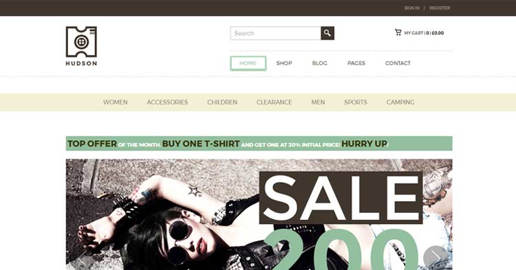 Hudson eCommerce WordPress Theme