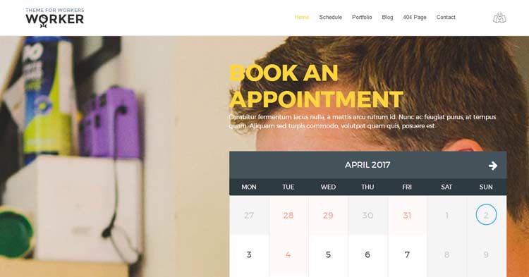 Worker – Contractor Booking WP Theme