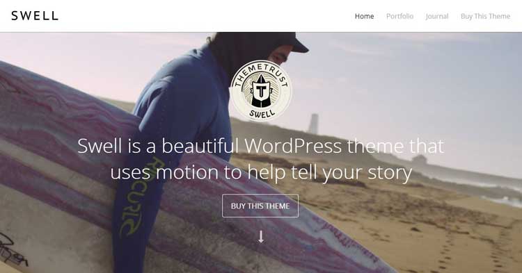 Swell Video BG WordPress Theme