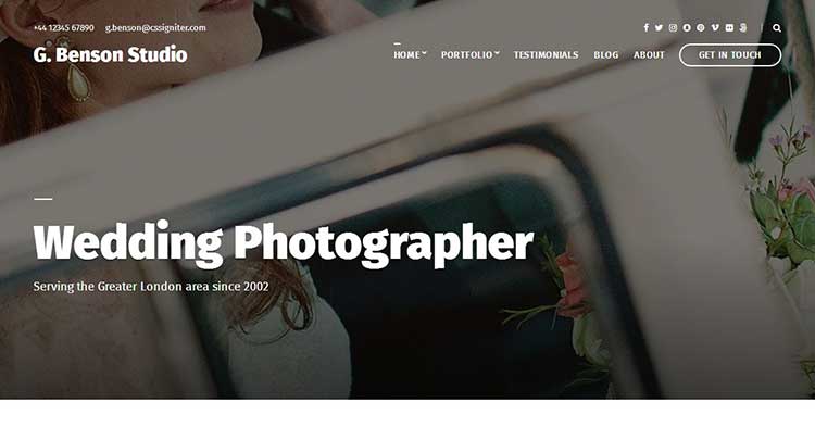 Download Benson Photography WordPress Theme now!