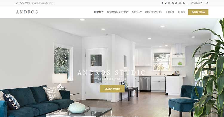 Download Andros Hotel Resort WordPress Theme Now!