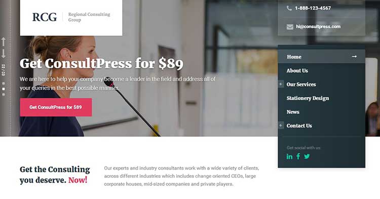 ConsultPress Consulting WordPress Theme