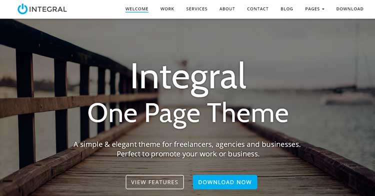 Download Integral Premium One Page WP Theme Now!