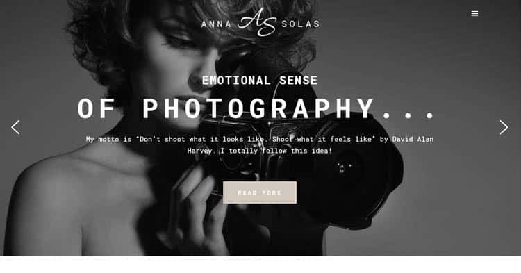 Download Anna Solas Photography WordPress Theme now!