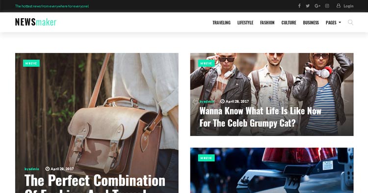 NewsMaker Magazine WordPress Theme