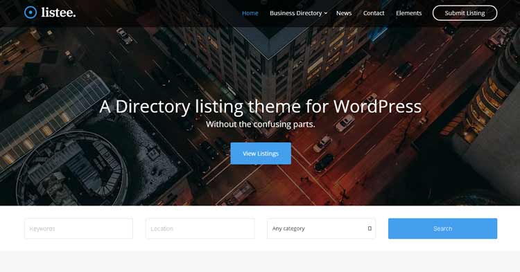 Listee Business Directory WordPress Theme