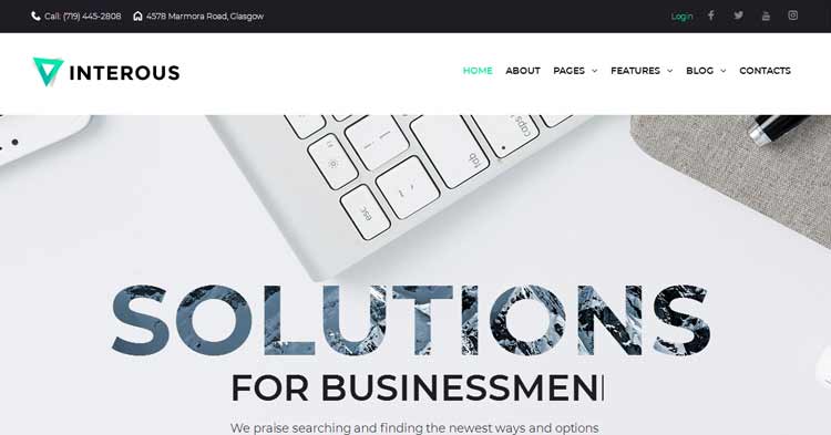 Download Interious Business Services WP Theme now!