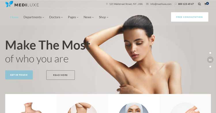 Mediluxe Plastic Surgery WordPress Theme