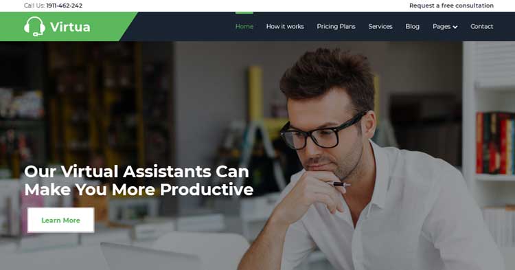 Download Virtua Virtual Assistant WordPress Theme Now!