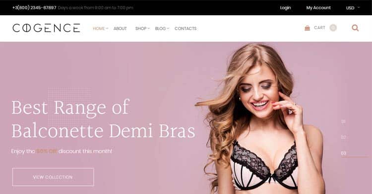 Download Cogence Lingerie Shop WooCommerce Theme now!