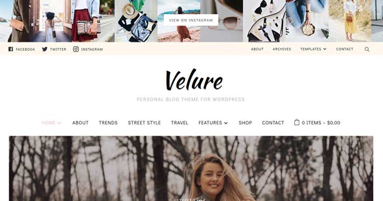 Velure Fashion Magazine WordPress Theme