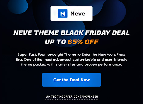 Themeisle Black Friday Offer