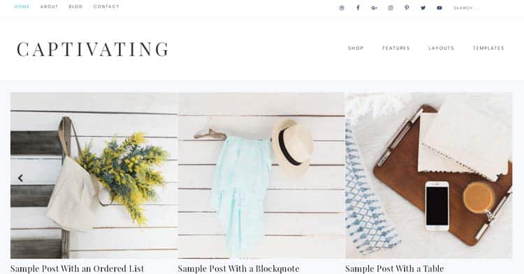 Captivating WordPress Theme