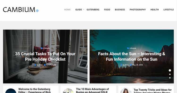 Cambium News Magazine WordPress Theme