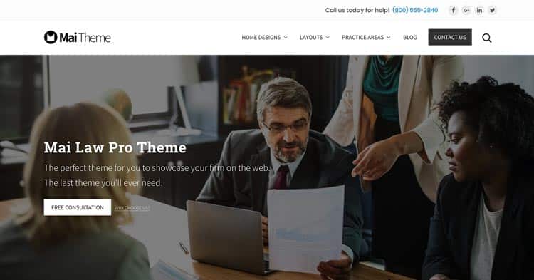 Download Mai Law Pro Lawyers WordPress Theme Now!