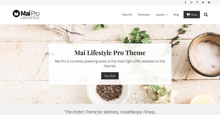 Download Mai Lifestyle Pro WordPress Theme now!