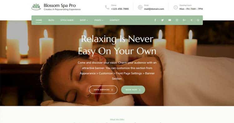 Download Blossom Spa Pro WordPress Theme now!