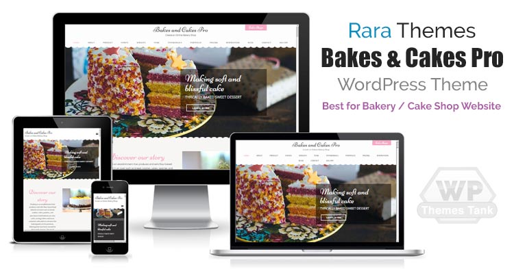 Download RaraThemes - Bakes and Cakes Pro Theme for food bloggers, bakery shops to create beautiful Bakery, Cakery and Food WordPress website