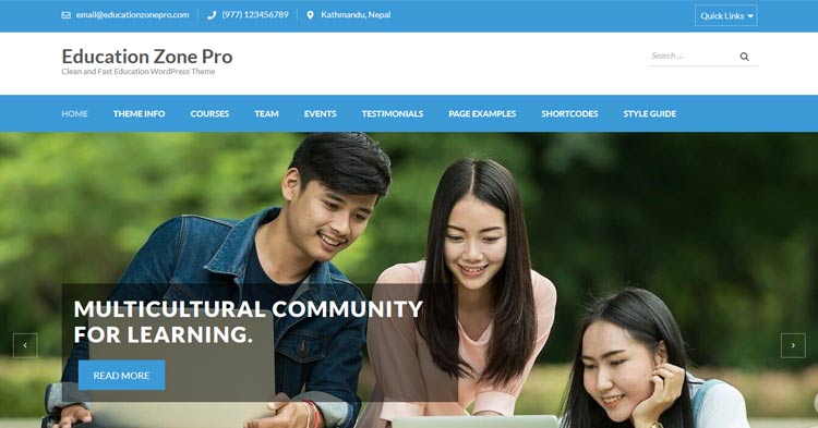 Download Education Zone Pro Academic WP Theme now!