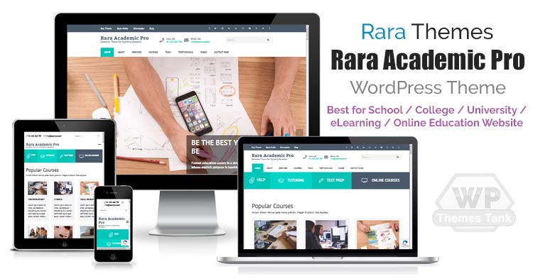 Download RaraThemes - Rara Academic Pro Theme for educational web, Training Center, Courses hub, College, Academy, University, School and Kindergarten