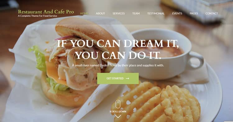 Download Restaurant And Cafe Pro WordPress Theme Now!