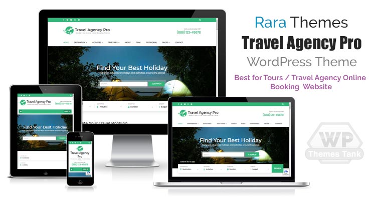 Download RaraThemes - Travel Agency Pro WordPress Theme for Tour and Travel Company