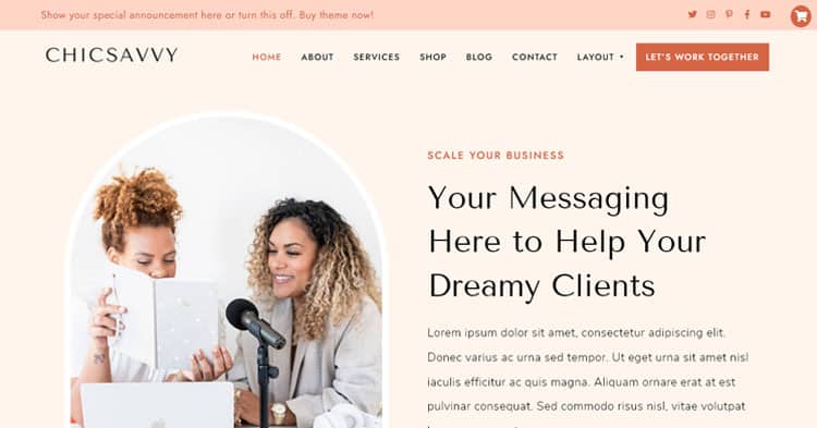 ChicSavvy Business Coaches WordPress Theme