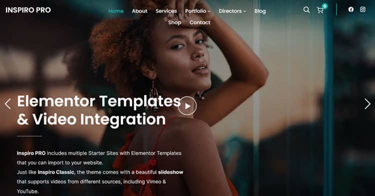 Inspiro Pro Elementor Portfolio WordPress Theme