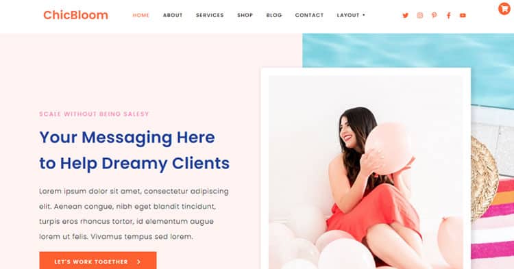 ChicBloom Creative Entrepreneurs WordPress Theme