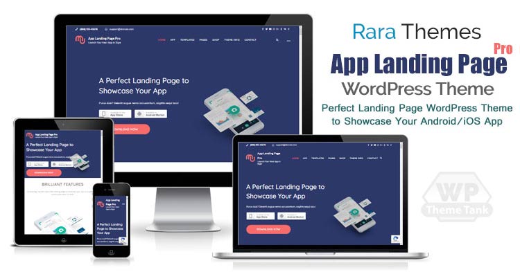 Download RaraThemes - App Landing Page Pro Theme for creating landing pages for your App