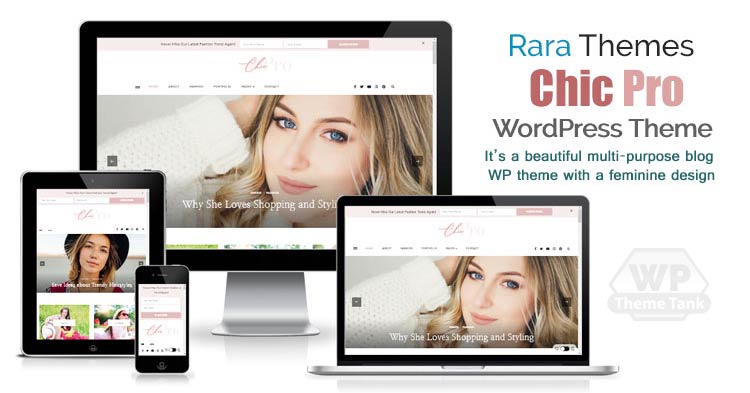 Download RaraThemes - Chic Pro Theme for creating all types of feminine style / girly blogs