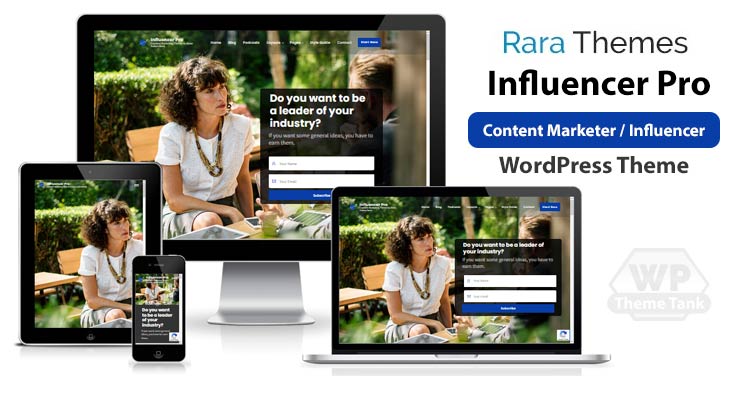 Download RaraThemes - Influencer Pro Theme for your social media influencers, bloggers, coaches to increase their following