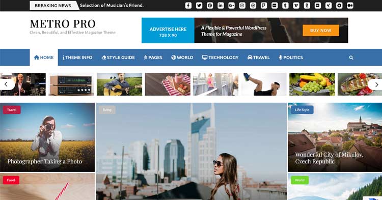 Download Metro Magazine Pro WordPress Theme Now!