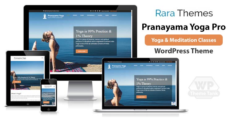 Download RaraThemes -Pranayama Yoga Pro Theme for yoga instructor, fitness blogger, personal trainer, yoga studio owner, health studio owner, gym owner, or fitness and sports enthusiast