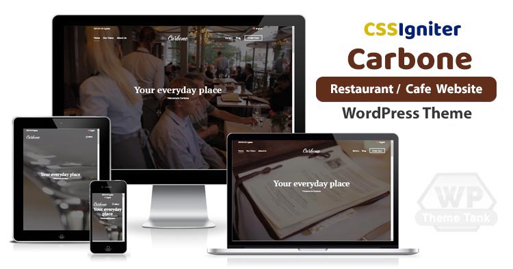 Download CSSIgniter - Carbone WordPress theme for café, bar, or restaurant websites
