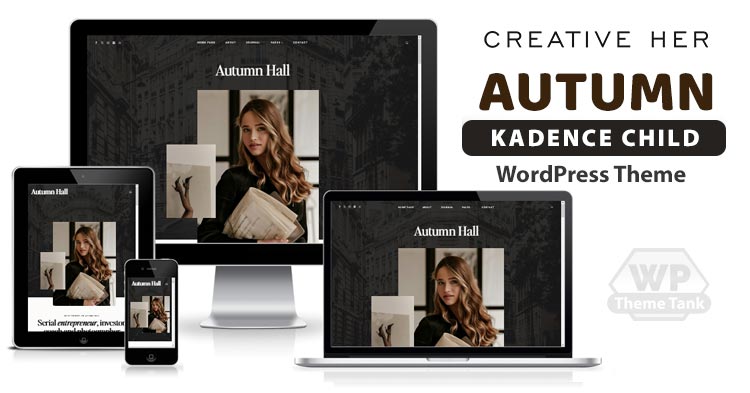 Download CreativeHer - Autumn Kadence Child WordPress Theme For Photographers, female entrepreneurs, bloggers, creatives, and business women