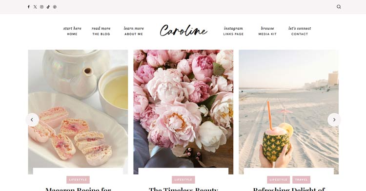 Download Caroline Kadence Child Lifestyle Blog Theme Now!