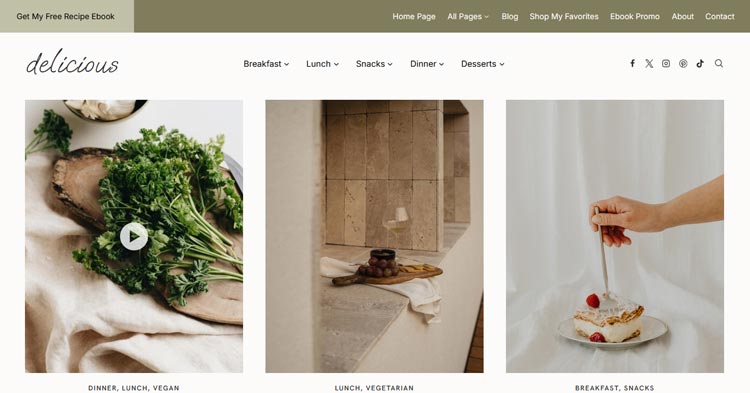 Download Delicious Food Blog Kadence Theme Now!